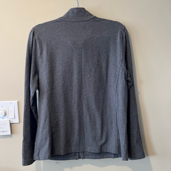 JM Collection Ladies M Grey Zip-Up Jacket With Embellishments - Picture 11 of 13